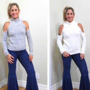 Olivacious Cold Shoulder Turtleneck sweater